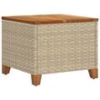 vidaXL PE Rattan Garden Coffee Table in Beige and Brown