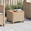 vidaXL PE Rattan Garden Coffee Table in Beige and Brown