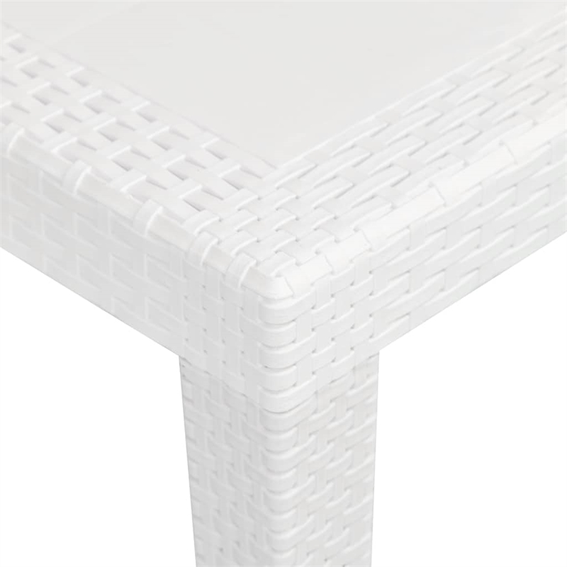 vidaXL Plastic Garden Table in White