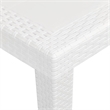 vidaXL Plastic Garden Table in White