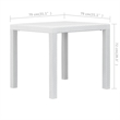 vidaXL Plastic Garden Table in White