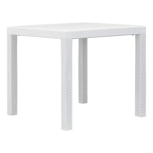 vidaXL Plastic Garden Table in White