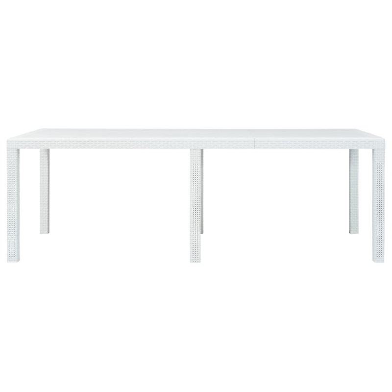 vidaXL Plastic Garden Dining Table in White