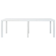 vidaXL Plastic Garden Dining Table in White