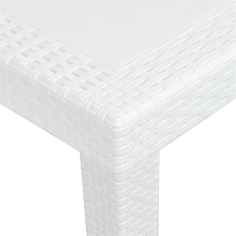 vidaXL Plastic Garden Dining Table in White