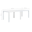 vidaXL Plastic Garden Dining Table in White