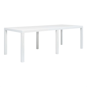 vidaXL Plastic Garden Dining Table in White