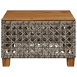 vidaXL Poly Rattan Small Garden Coffee Table in Gray and Brown
