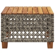 vidaXL Poly Rattan Small Garden Coffee Table in Gray and Brown