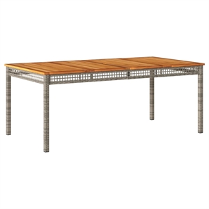 vidaXL Garden Dining Table in Gray and Brown