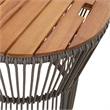 vidaXL PE Rattan Garden Side Table in Gray and Brown