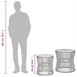 vidaXL PE Rattan Garden Side Table in Gray and Brown
