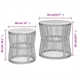 vidaXL Garden Side Table in Beige and Brown