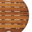 vidaXL Garden Side Table in Beige and Brown