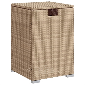 vidaXL PE Rattan Garden Side Table in Black and Brown