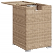 vidaXL PE Rattan Garden Side Table in Black and Brown