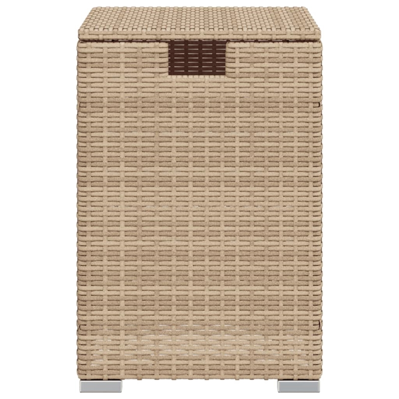 vidaXL PE Rattan Garden Side Table in Black and Brown