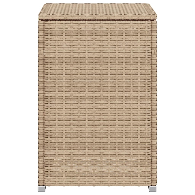vidaXL PE Rattan Garden Side Table in Black and Brown