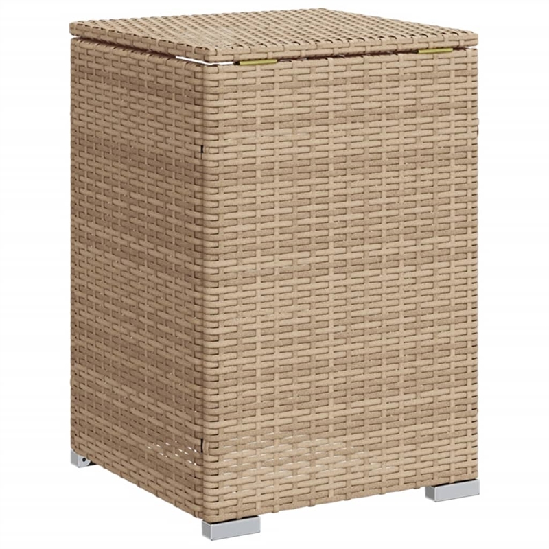 vidaXL PE Rattan Garden Side Table in Black and Brown