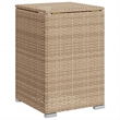vidaXL PE Rattan Garden Side Table in Black and Brown