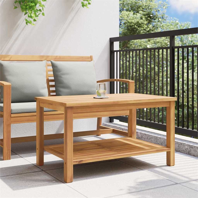 vidaXL Solid Teak Wood Coffee Table in Brown