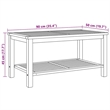 vidaXL Solid Teak Wood Coffee Table in Brown