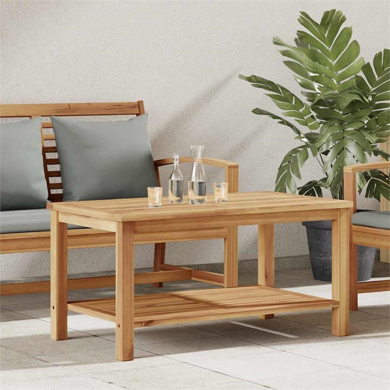 vidaXL Solid Teak Wood Coffee Table in Brown