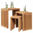 vidaXL Garden Side Table Set in Brown (3 Pieces)