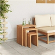 vidaXL Garden Side Table Set in Brown (3 Pieces)