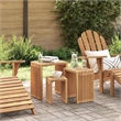 vidaXL Garden Side Table Set in Brown (3 Pieces)