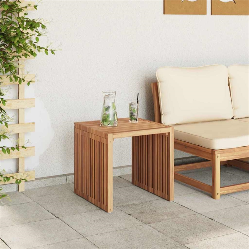 vidaXL Garden Side Table in Brown