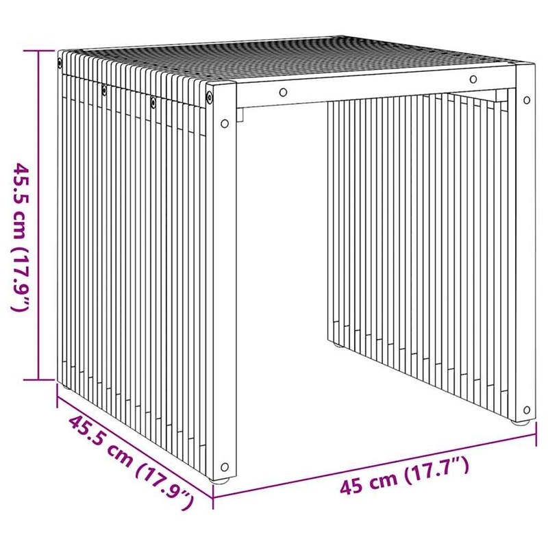 vidaXL Garden Side Table in Brown