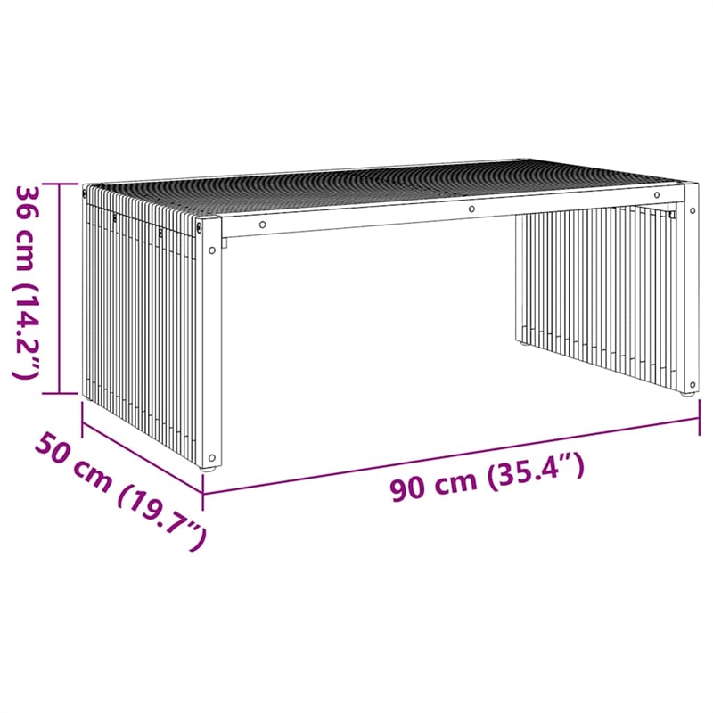 vidaXL Garden Side Table in Brown