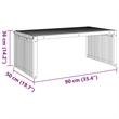 vidaXL Garden Side Table in Brown