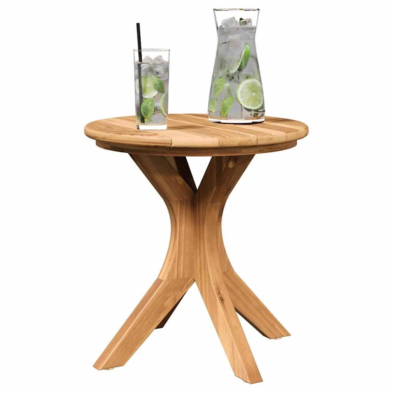 vidaXL Solid Teak Wood Side Table in Brown