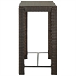 vidaXL PE Rattan Bar Table in Brown