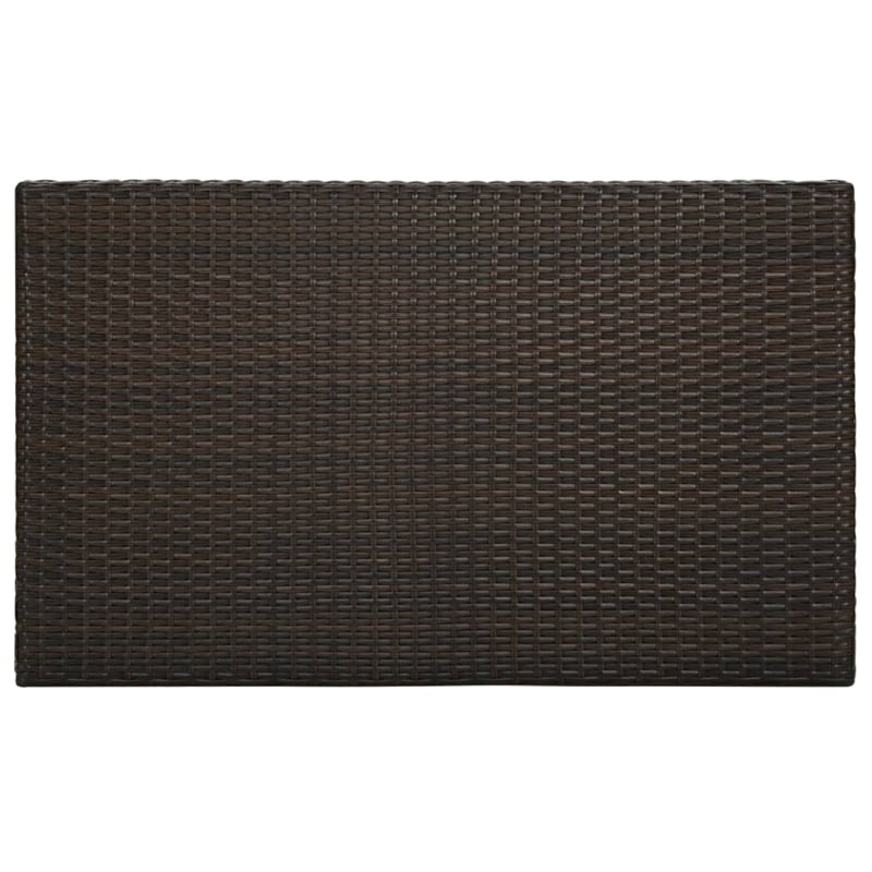 vidaXL PE Rattan Bar Table in Brown