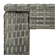 vidaXL PE Rattan Bar Table in Gray