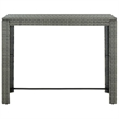 vidaXL PE Rattan Bar Table in Gray