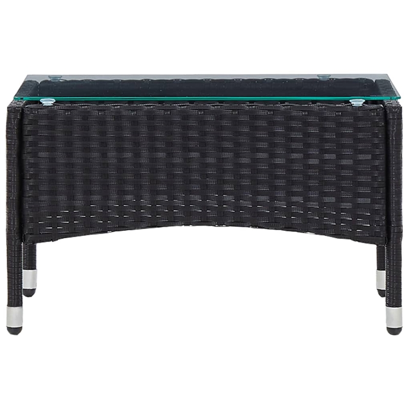 vidaXL Poly Rattan Outdoor Table in Black