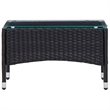 vidaXL Poly Rattan Outdoor Table in Black