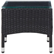 vidaXL Poly Rattan Outdoor Table in Black