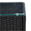 vidaXL Poly Rattan Outdoor Table in Black