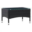 vidaXL Poly Rattan Outdoor Table in Black