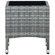 vidaXL PE Rattan Small Durable Garden Dining Table in Gray