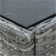 vidaXL PE Rattan Small Durable Garden Dining Table in Gray