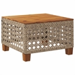 vidaXL Poly Rattan Medium Garden Dining Table in Beige and Brown