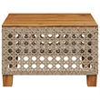 vidaXL Poly Rattan Medium Garden Dining Table in Beige and Brown