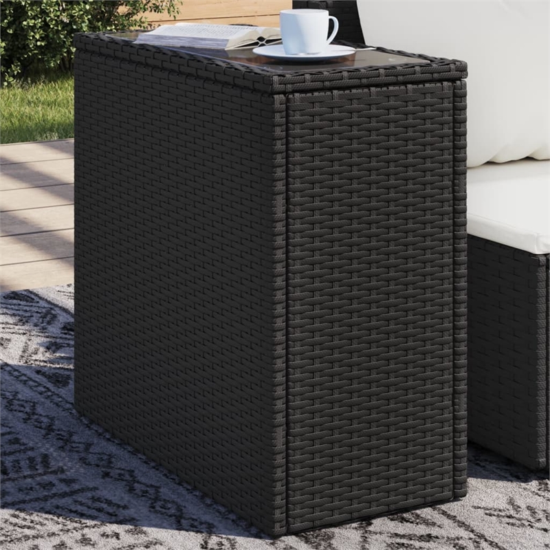 vidaXL Garden Side Table in Black