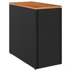 vidaXL Garden Side Table in Black and Brown